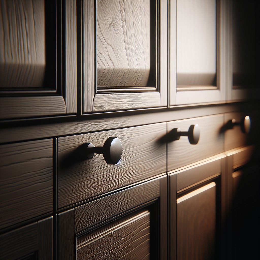 the matte black effect on dark cabinets