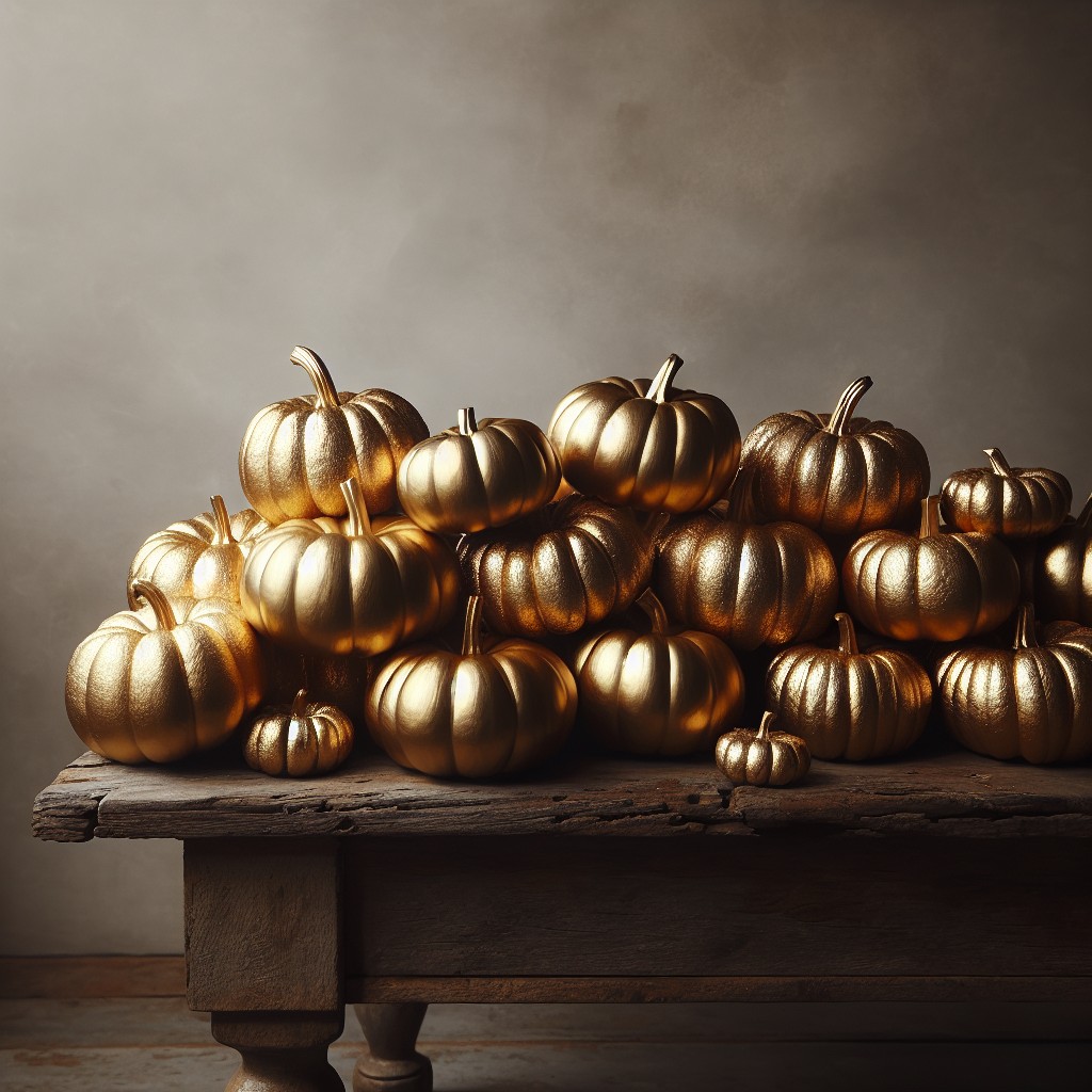 transforming average pumpkins to gilt decor