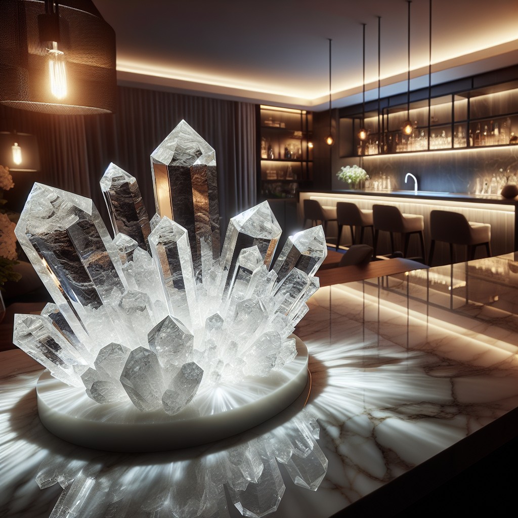 use crystal quartz countertops