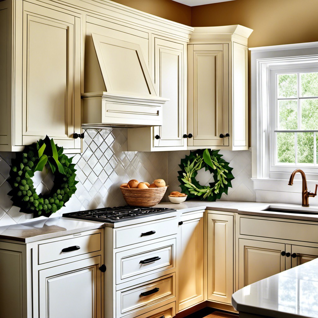 using scented wreaths for kitchen cabinets