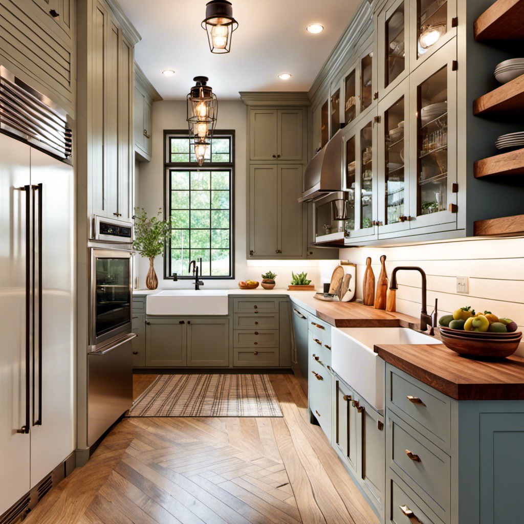 vintage lighting ideas for small galley kitchens