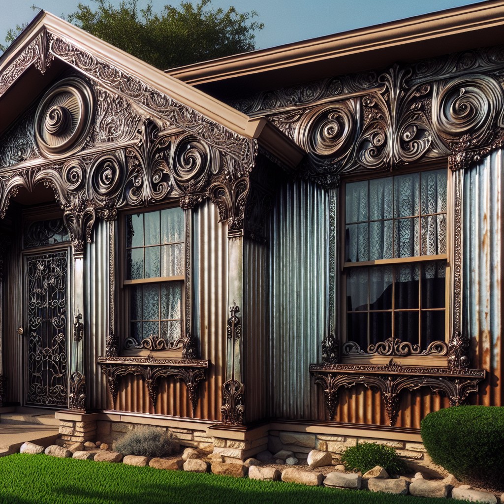 vintage metal window trim in a ranch style dwelling