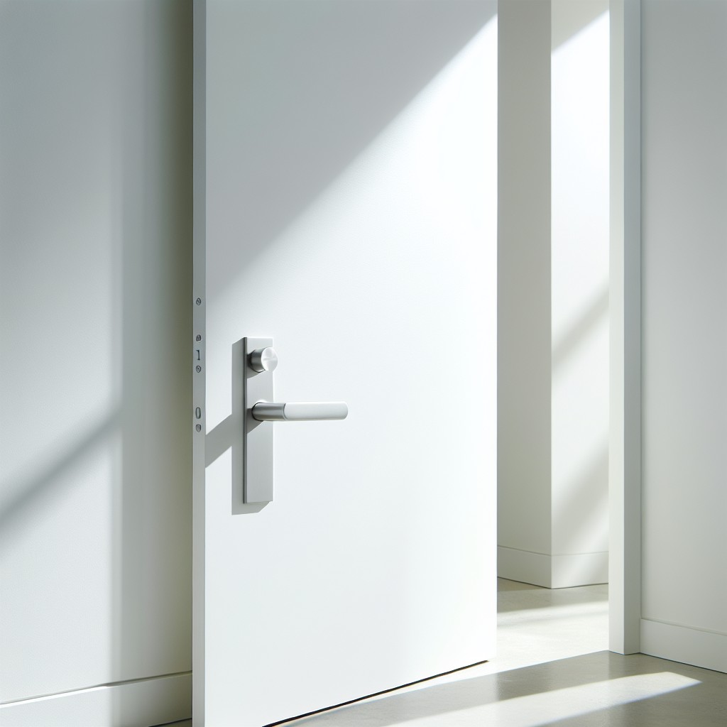 white door pulls featuring minimalist designs