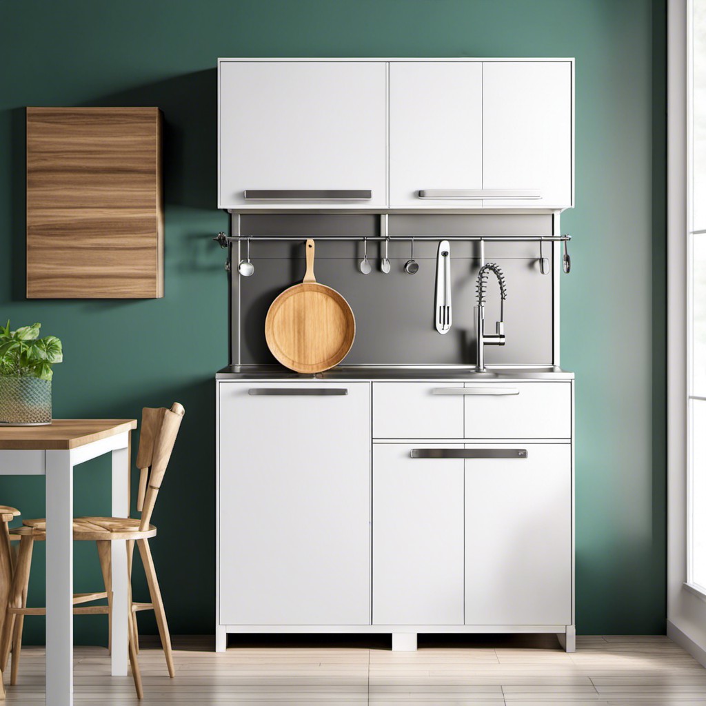 white metal kitchen pantry cabinet ideas