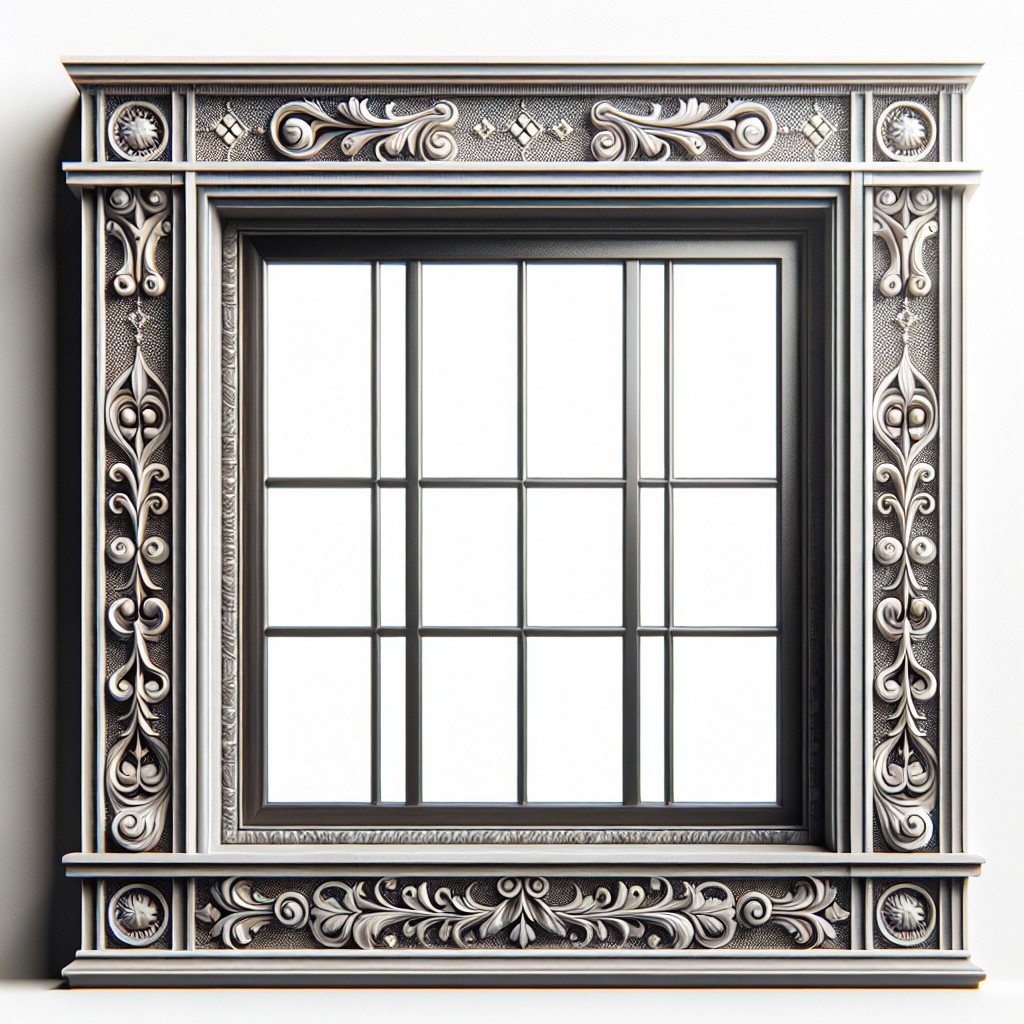 window trim with bold patterns