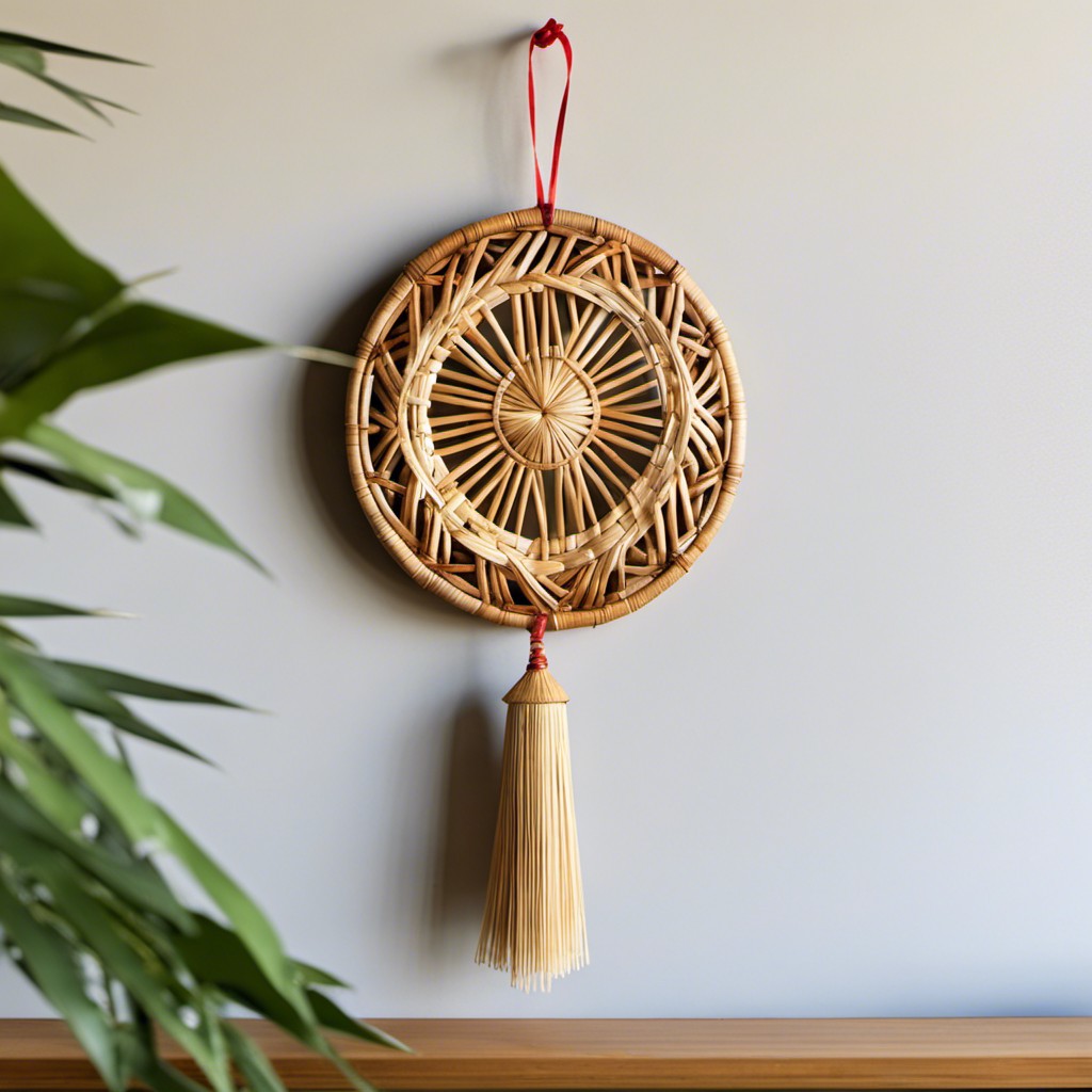 woven bamboo ornament