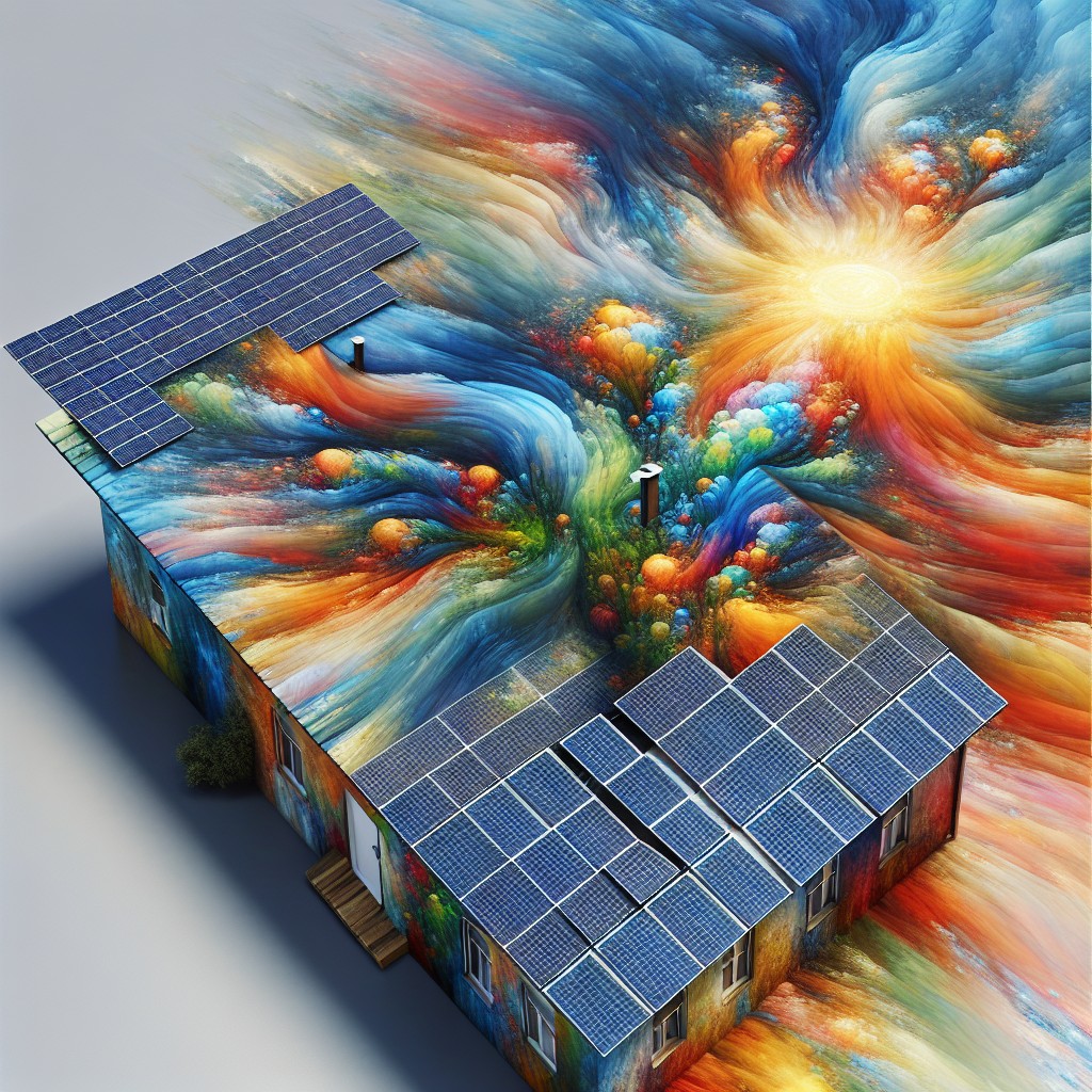 2 camouflaging solar panels with art