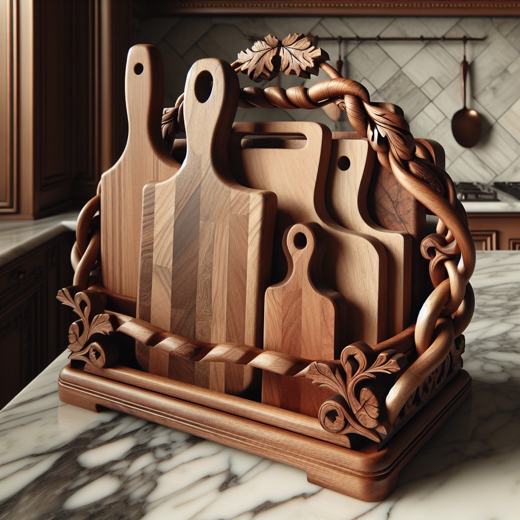 antique cutting board holders add a vintage charm to your kitchen counter