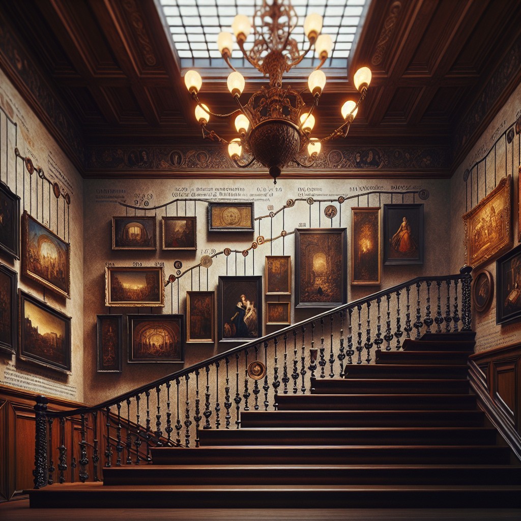 antique stairways the perfect backdrop for art displays