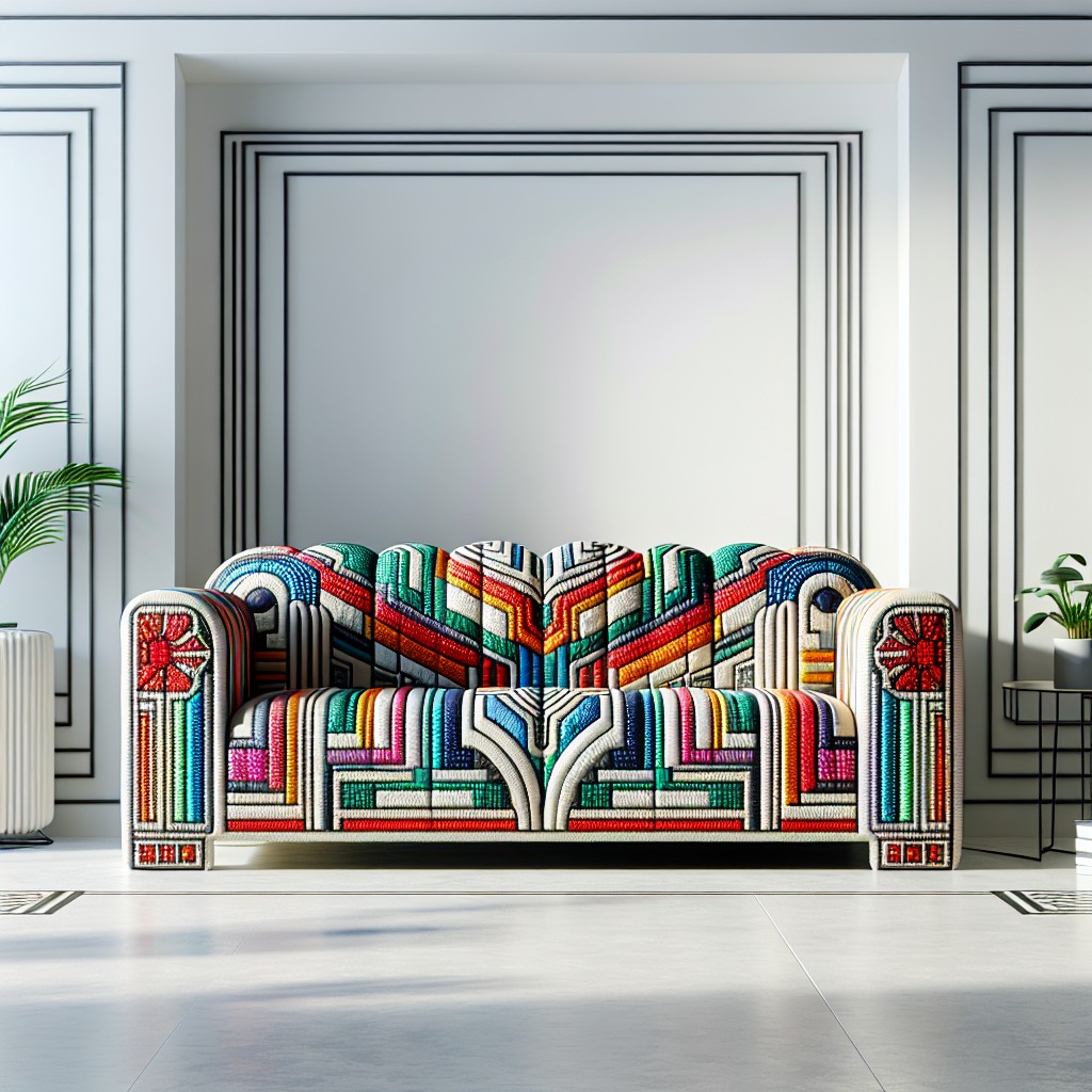 art deco inspired couch