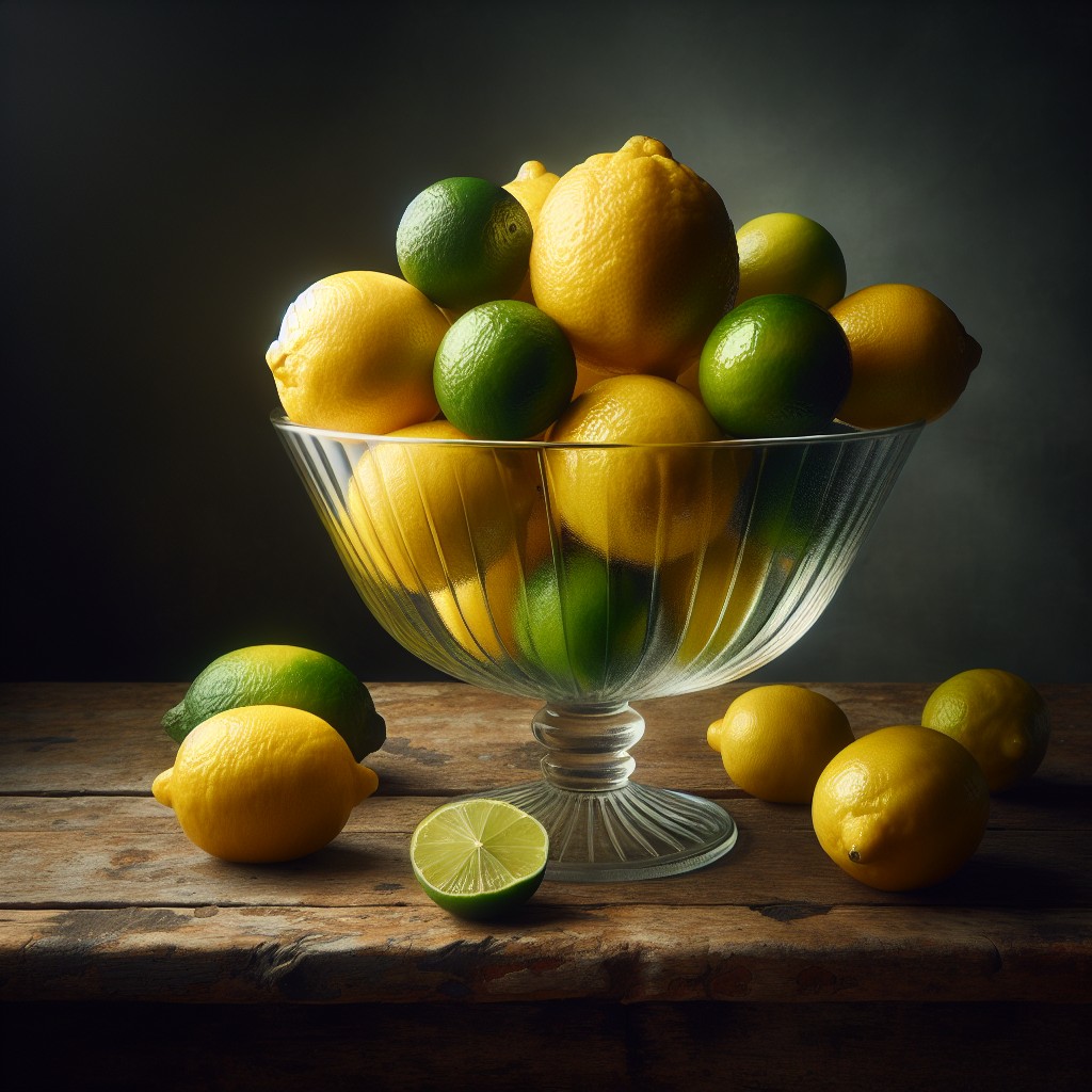 citrus elegance – lemon and lime centerpiece
