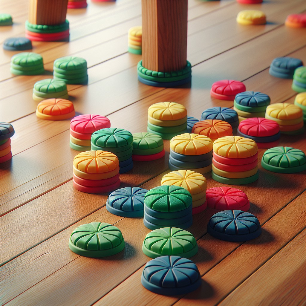 colorful round rubber bar stool floor protectors