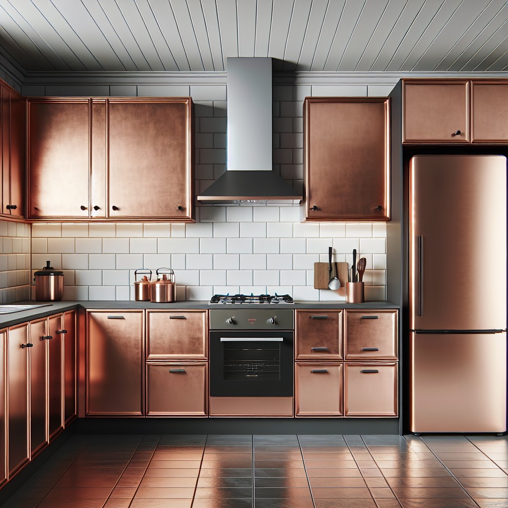 copper toned cabinets