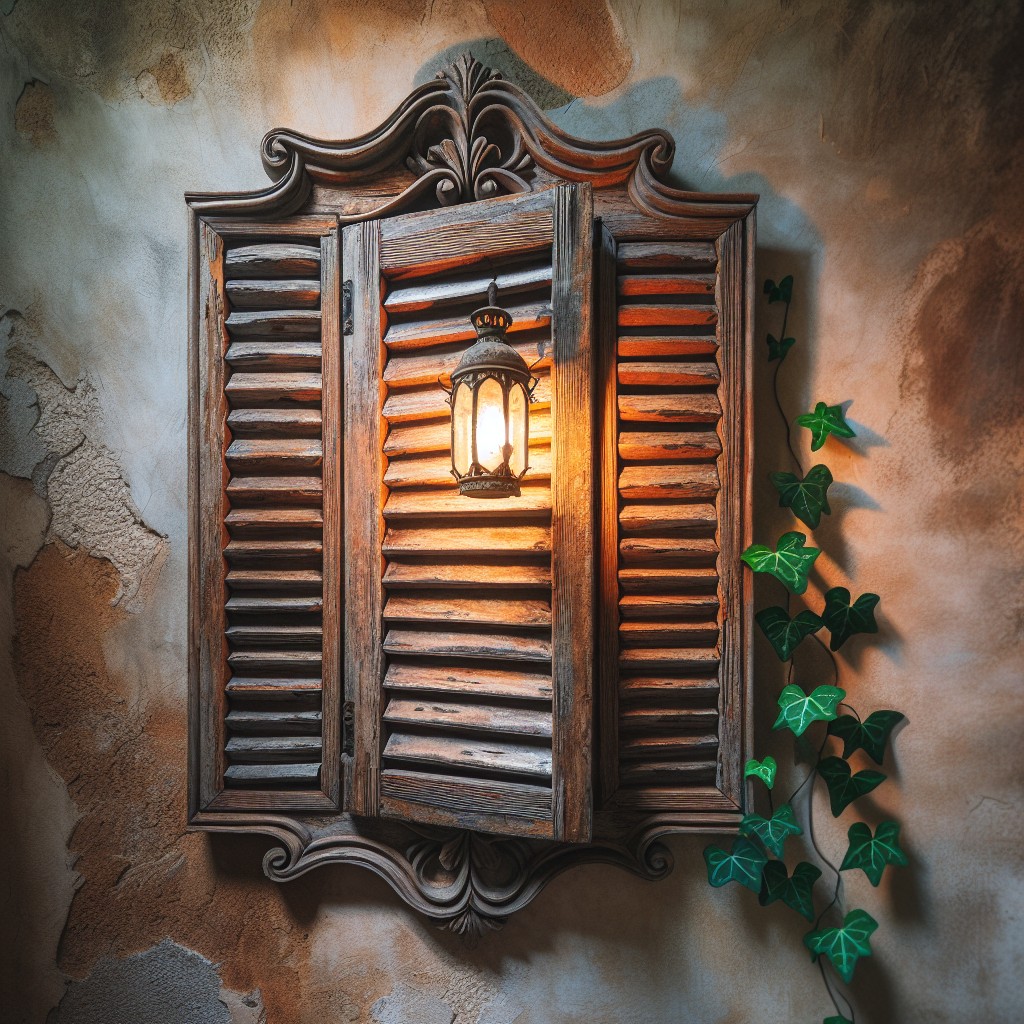 create a shutter lantern for an antique vibe