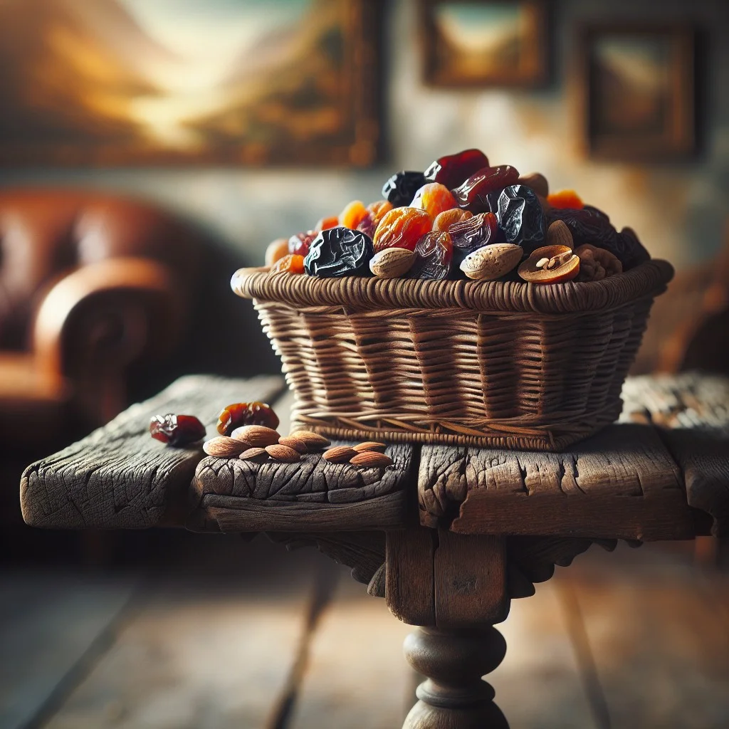 dehydrated fruit and nut basket