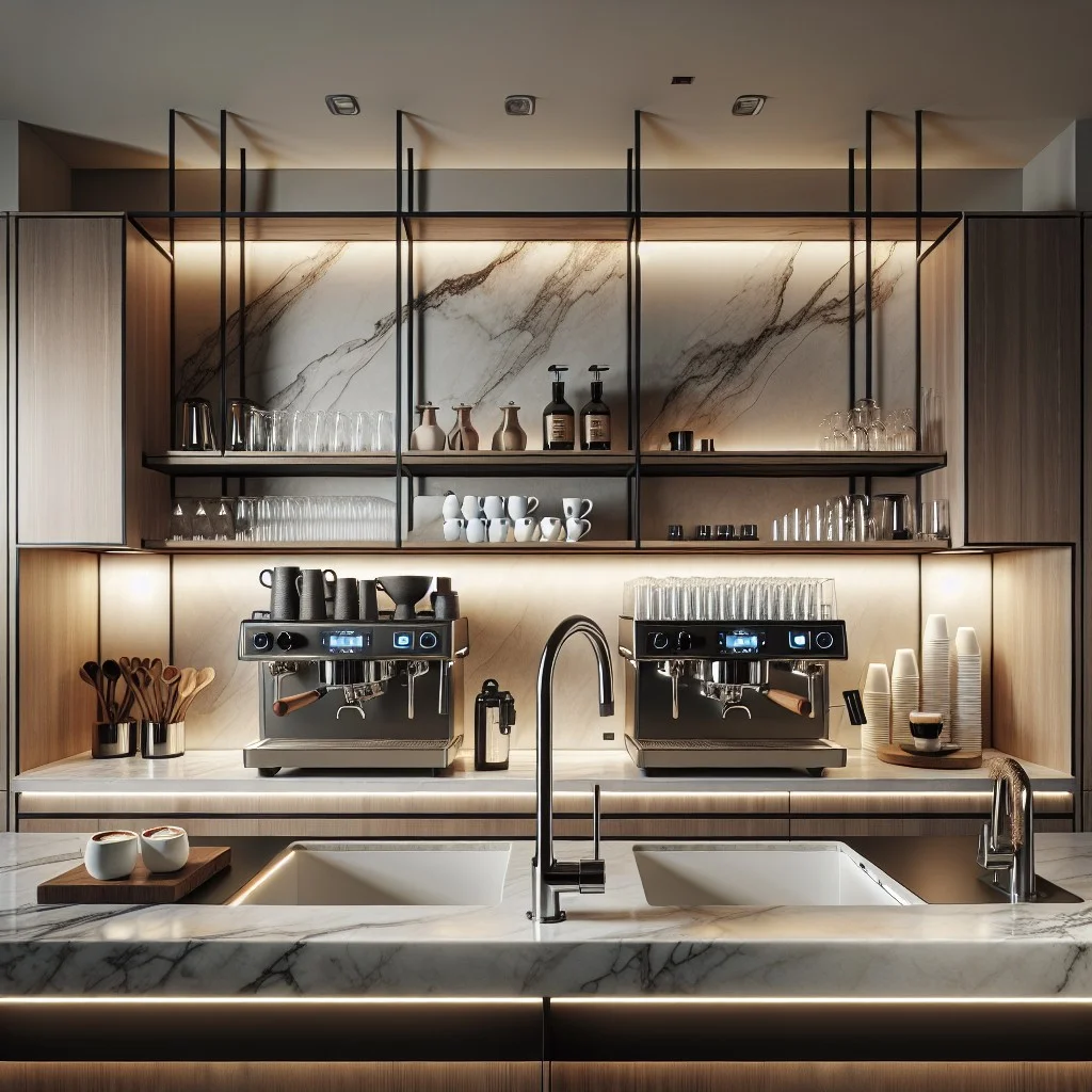 dual sink coffee bar ideas