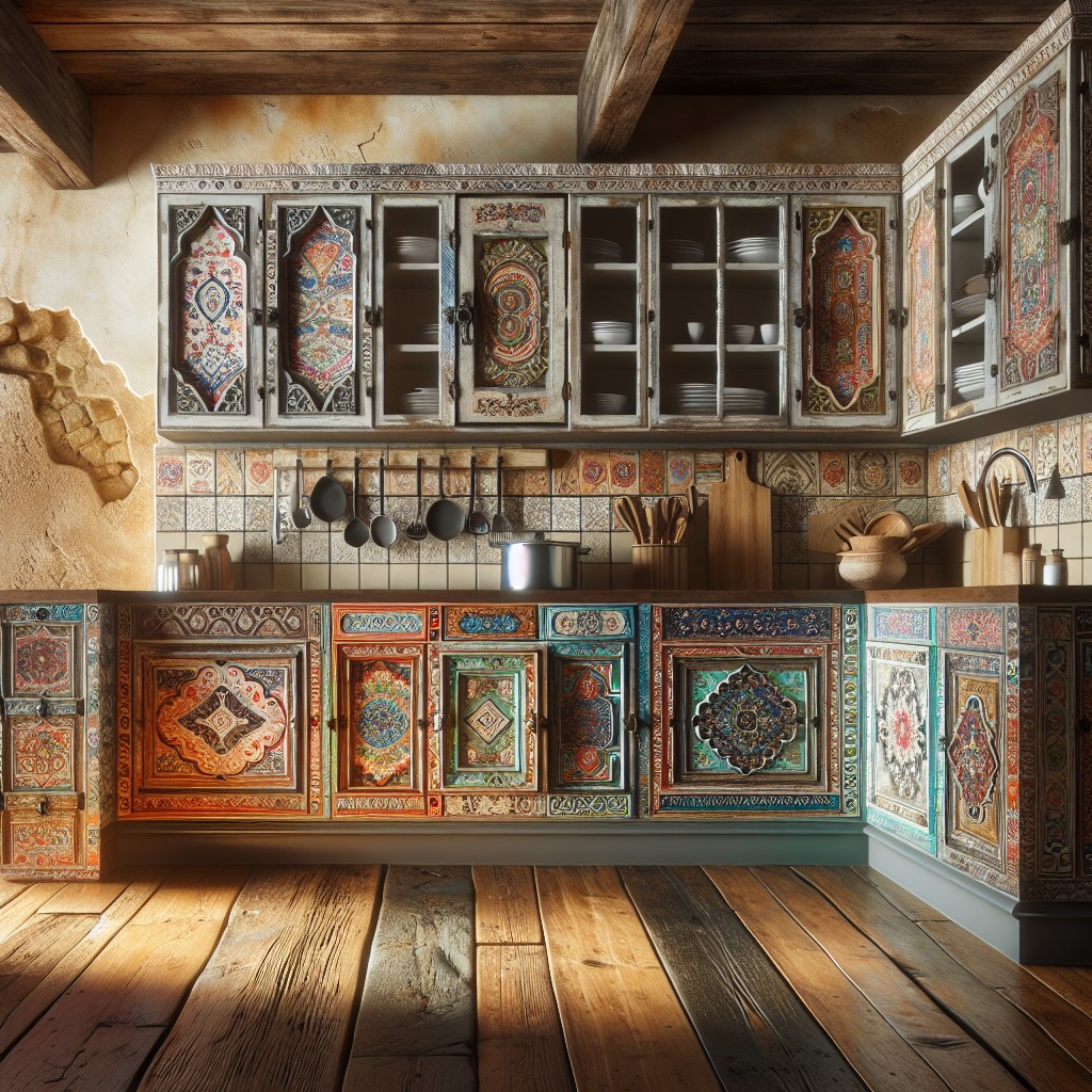 eclectic bohemian cabinets