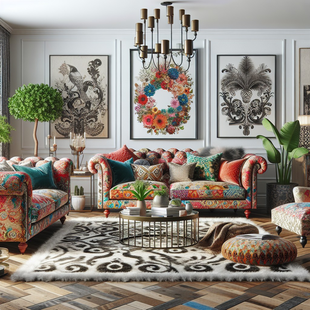 floral print fabric sofa