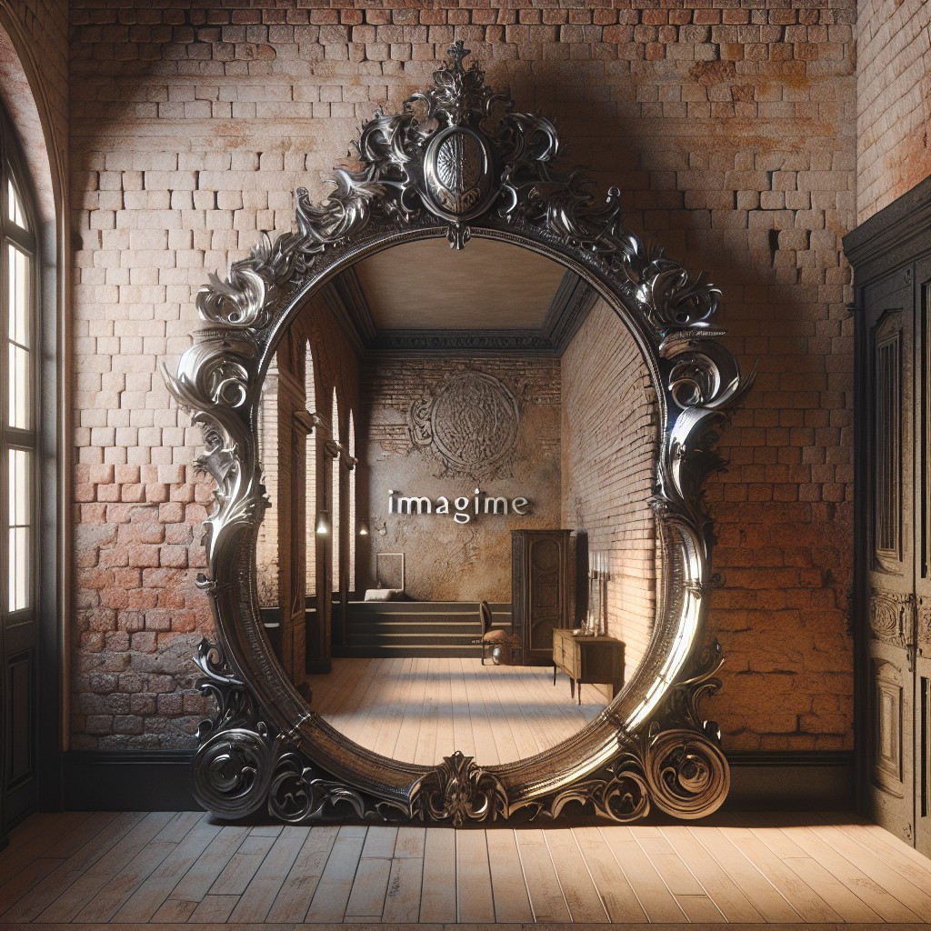 gothic arch inspired mirror for entryway