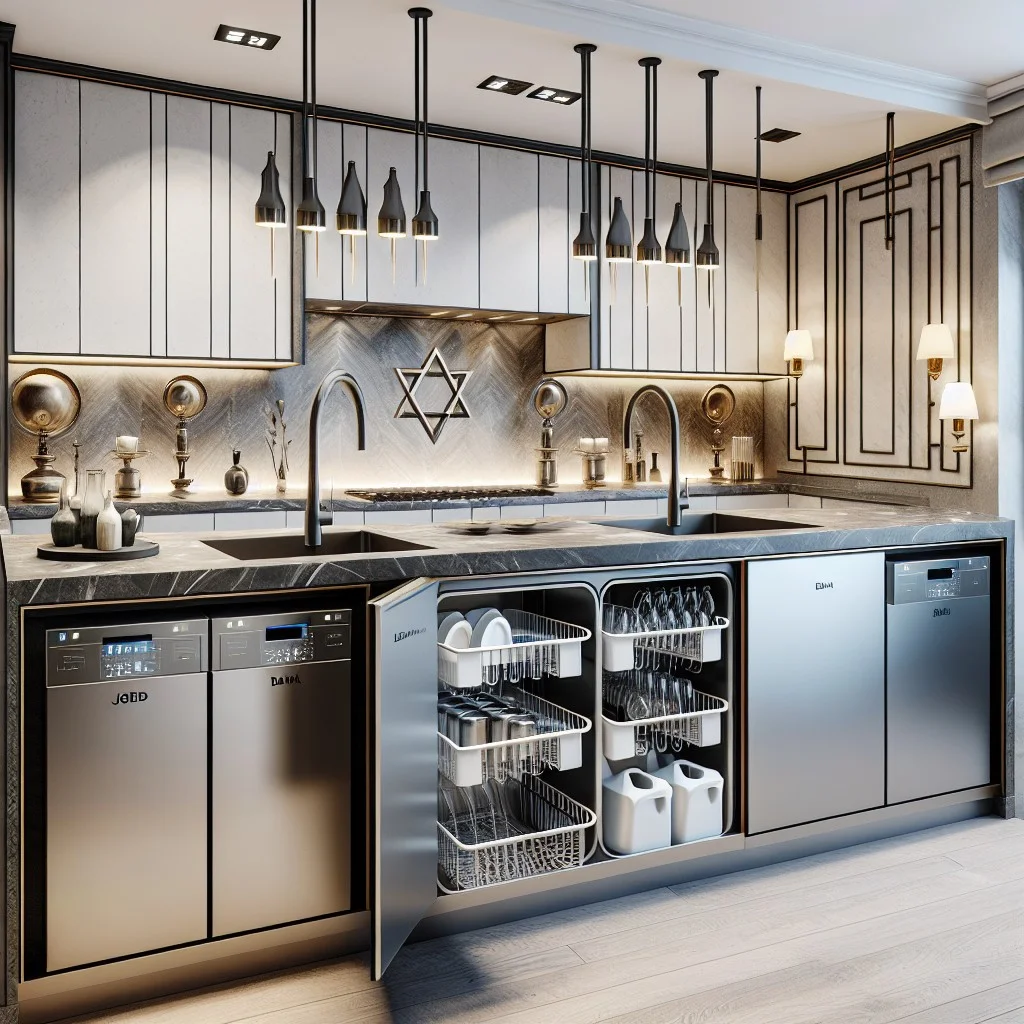 innovative ideas for designing a kosher kitchen with dishwasher