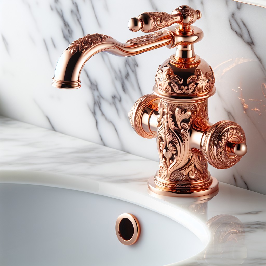 luxury touch rose gold faucet