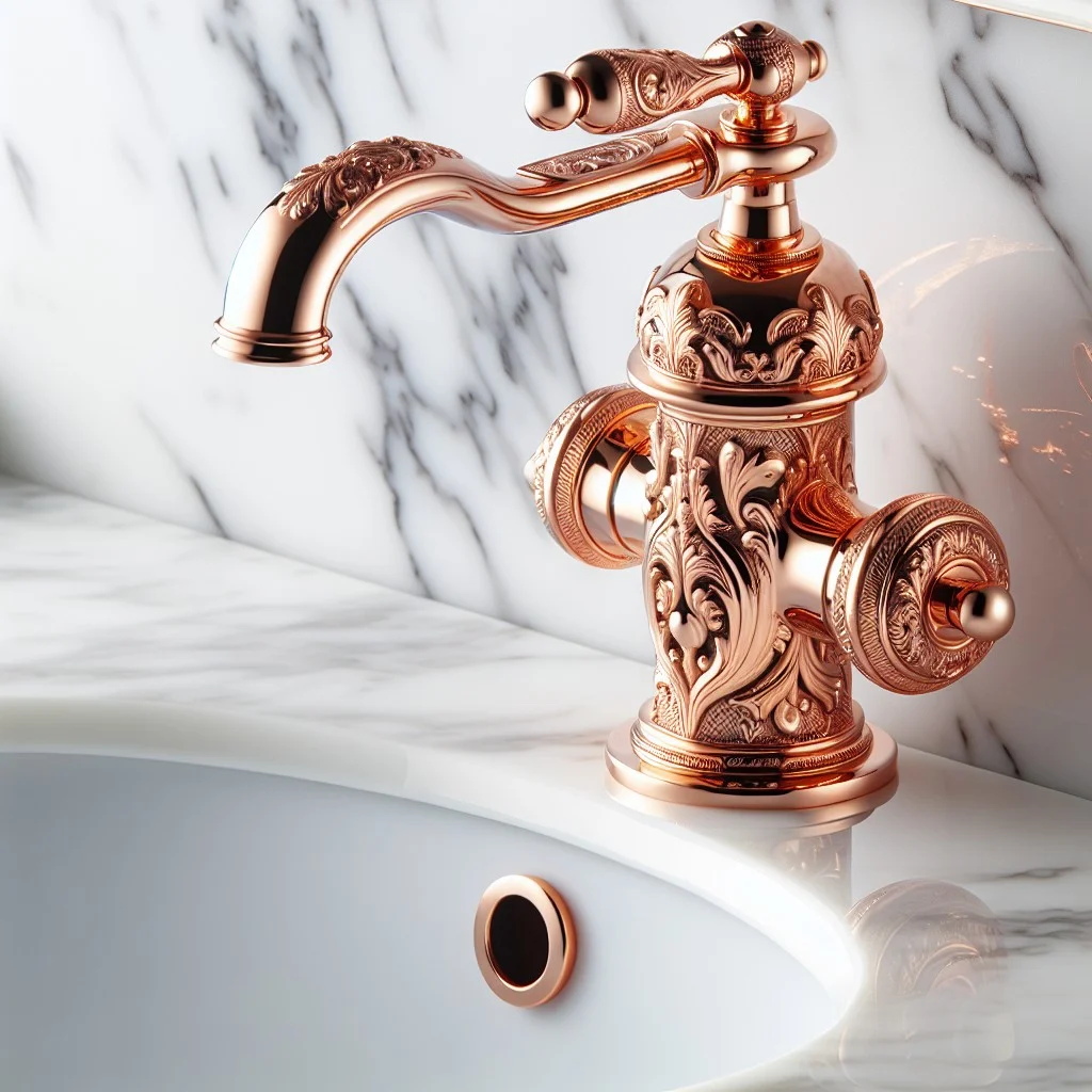 luxury touch rose gold faucet