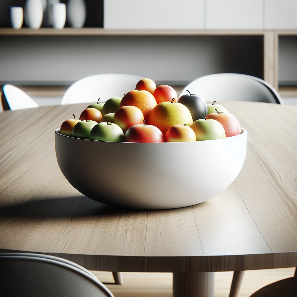 minimalist style fruit bowl centerpiece