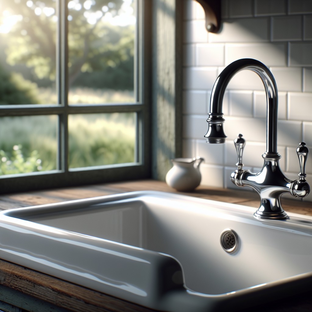 mix vintage with modern using farmhouse faucet