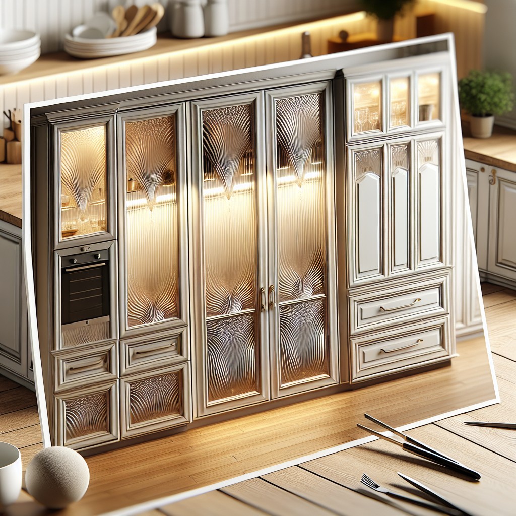 opting for reeded glass in cabinet doors