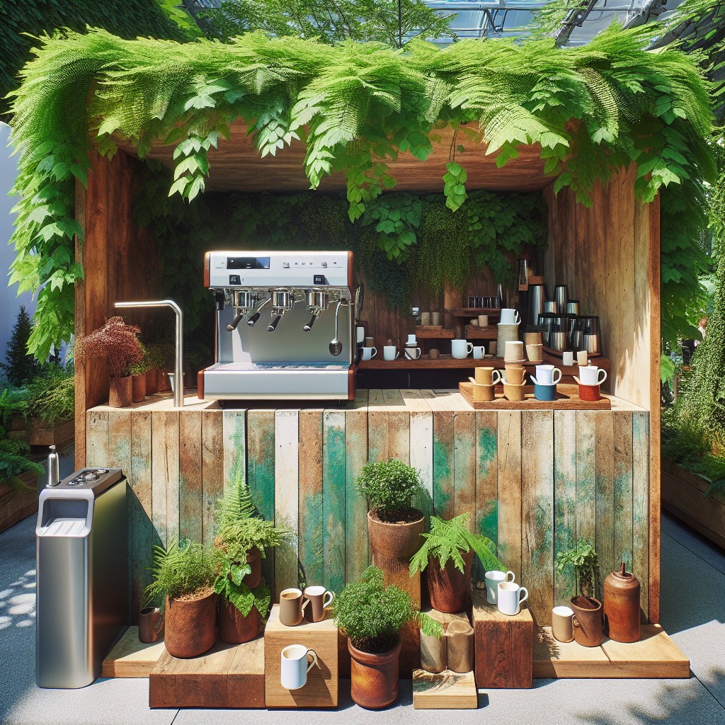 outdoor coffee bar ideas with portable faucets