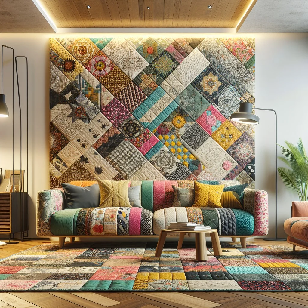 patchwork design couch