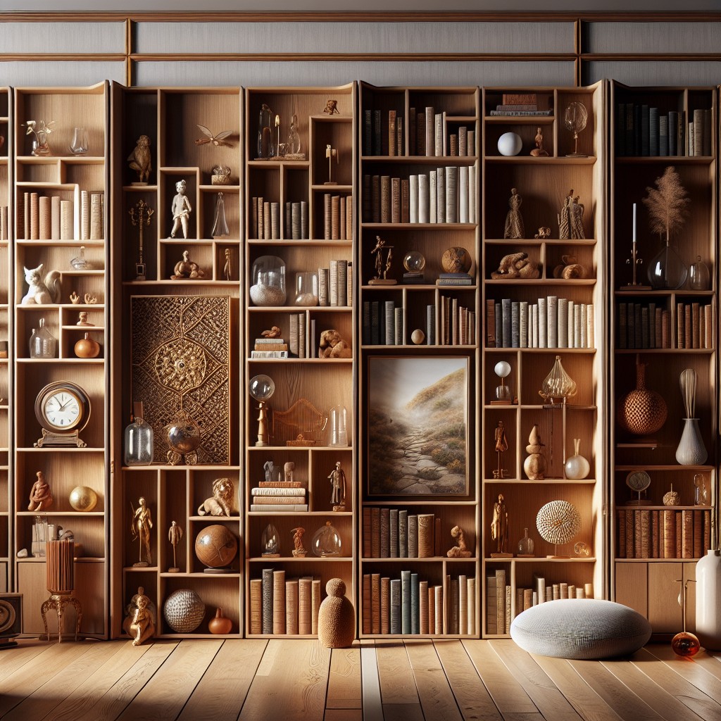 shelves within a room divider