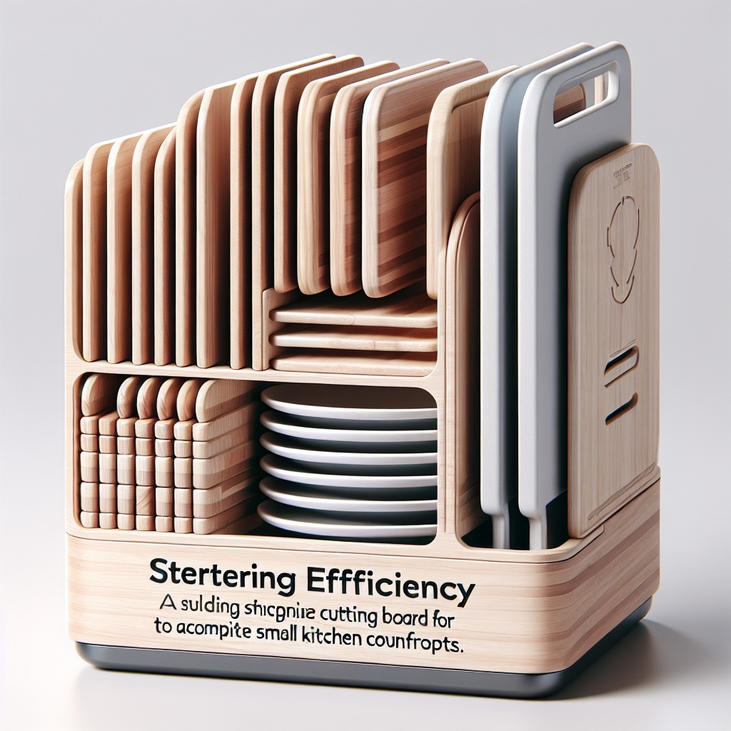 stackable cutting board holder designs for small kitchen spaces