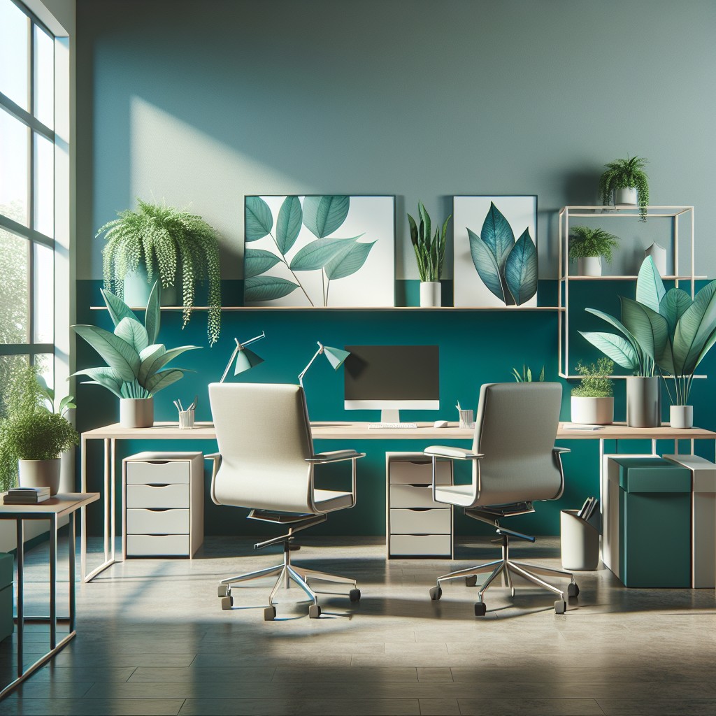 teal colored plants for fresh look