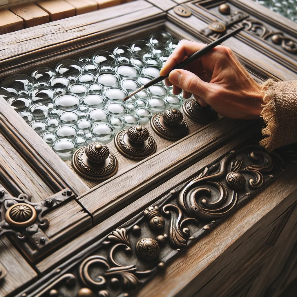 the appeal of bubble glass cabinet doors