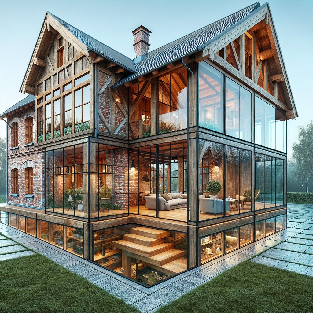 traditional homes reinvented with glass walls