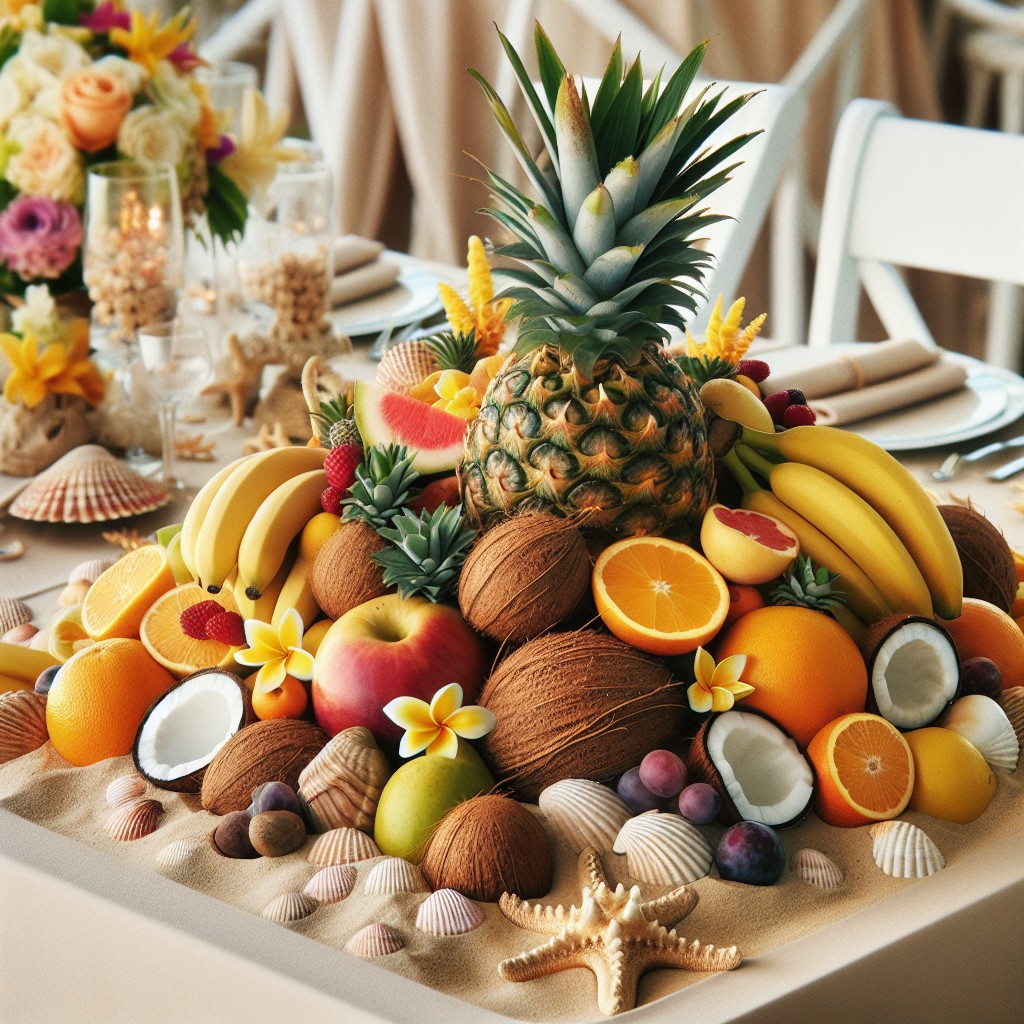 tropical fruit bowl for beach themed events
