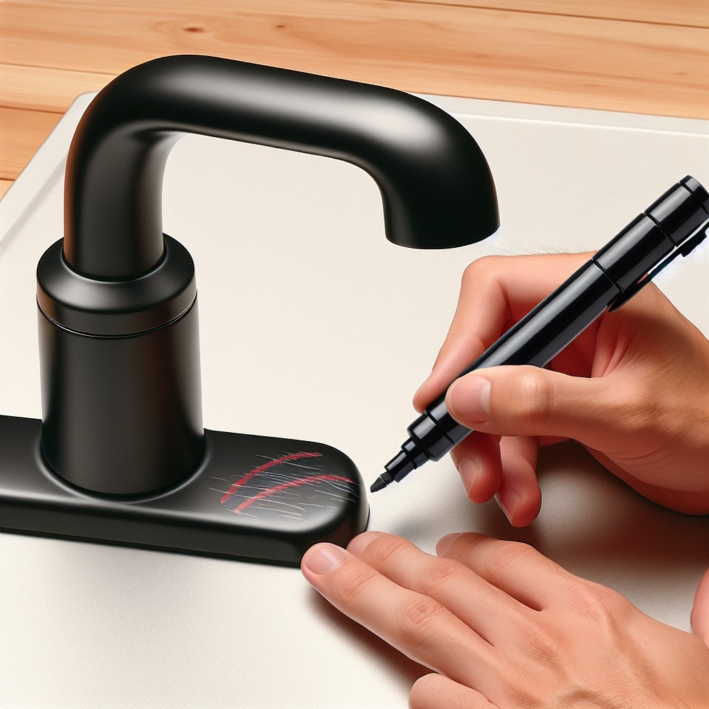 using a scratch repair pen for faucets