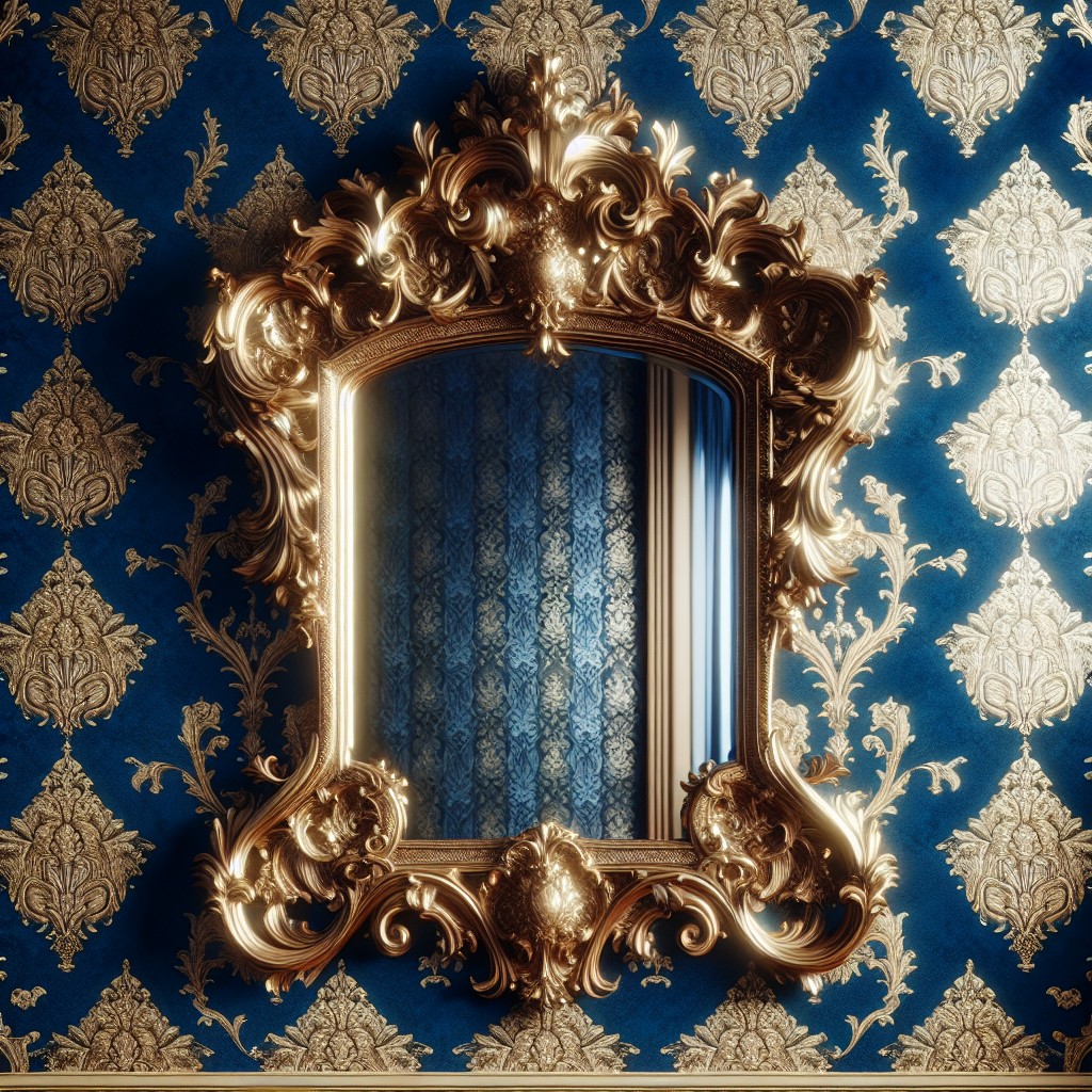 victorian style gilded frame wall mirror