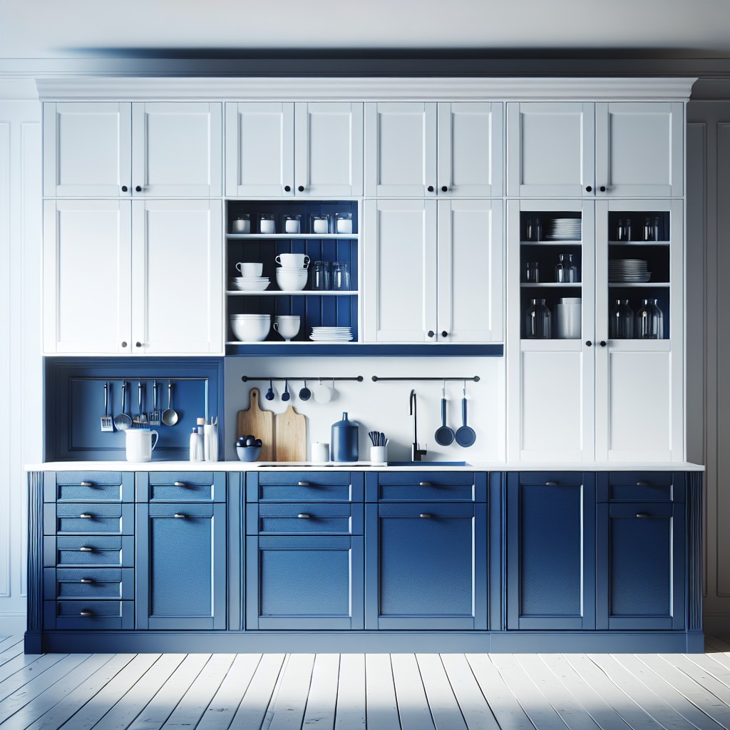 vivid cobalt blue lower cabinets for bold kitchen statement