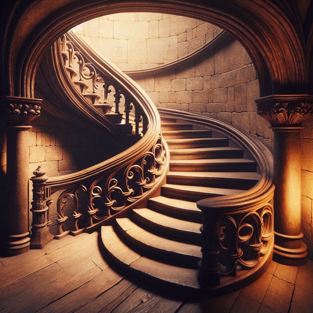 winding staircases a nod to medieval charm