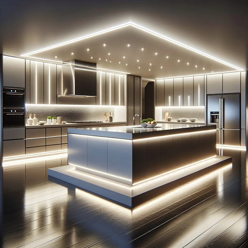 affordable kitchen refurbishing ideas with amazons led lights