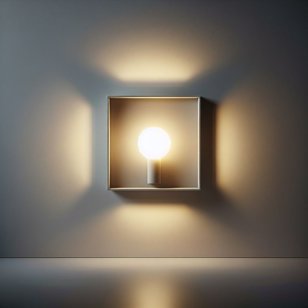 ambient square bulb wall sconce
