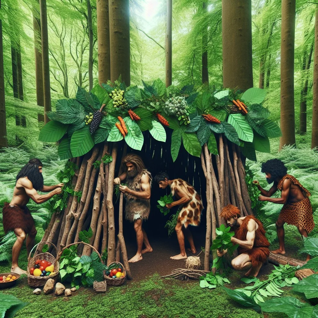 caveman day living off nature