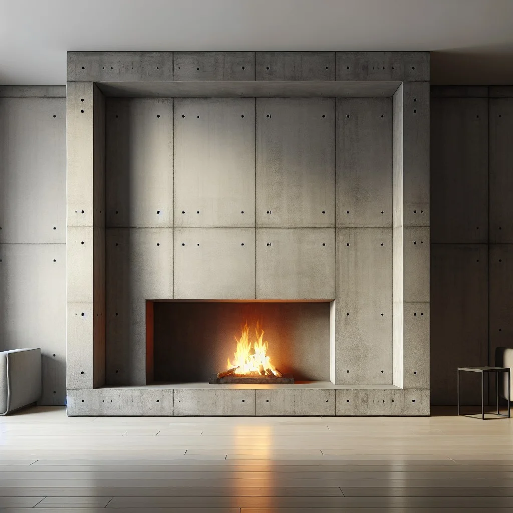 concrete fireplace a blend of industrial and modern