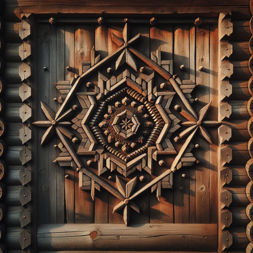 creating geometric shapes on wooden exteriors using nails