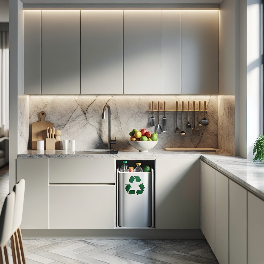 customizable minimalist kitchen recycling units