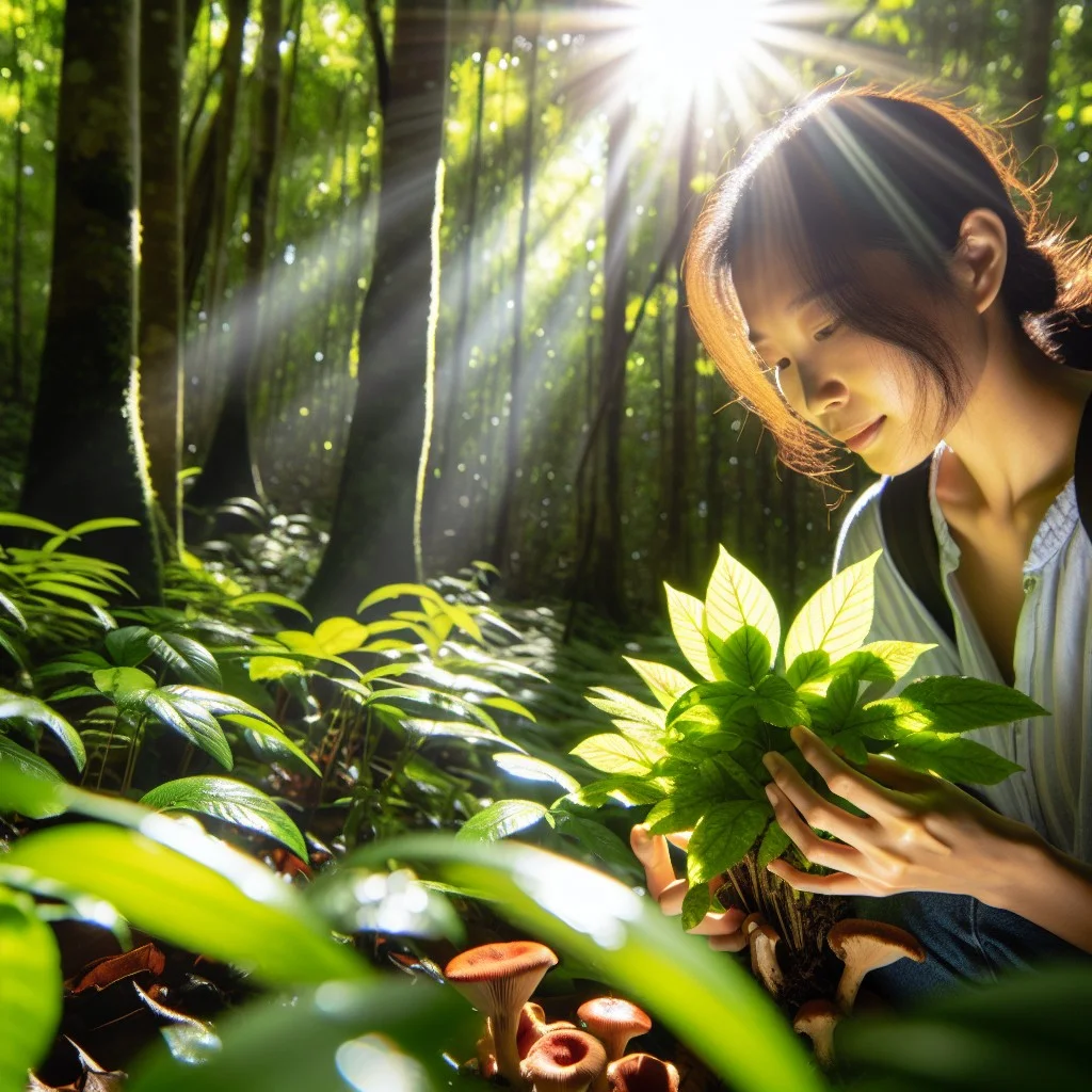 foraging for edible plants