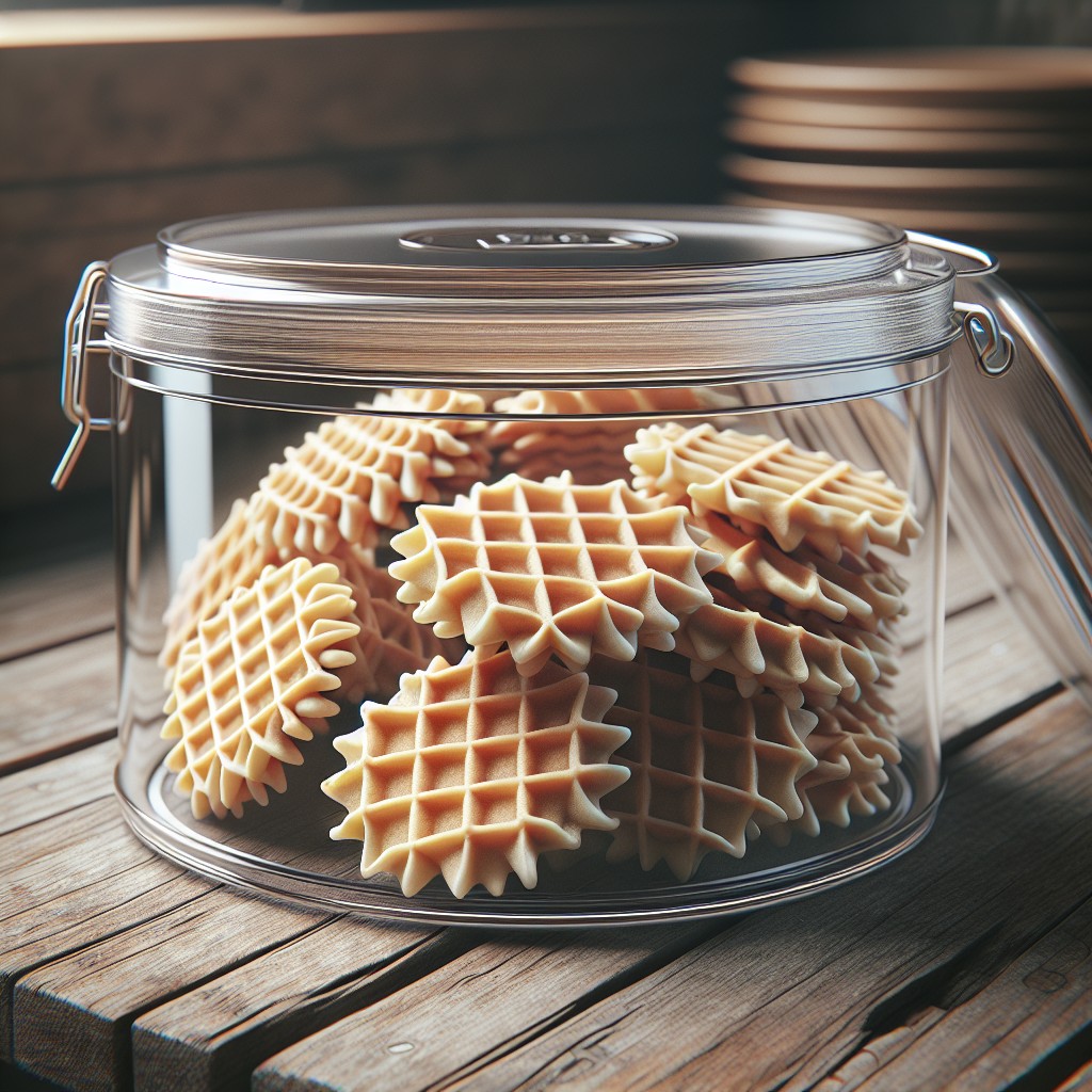glass containers for pizzelle storage