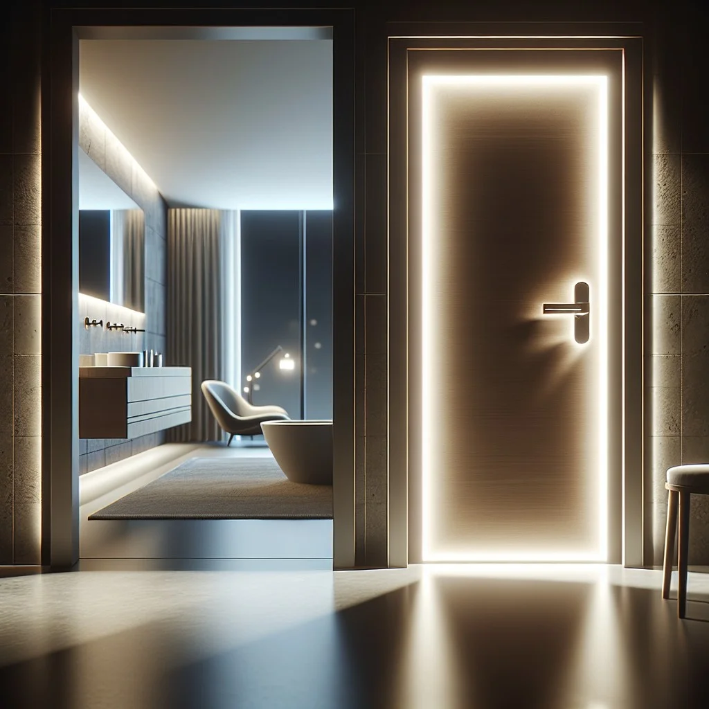 illuminated bathroom door saddles